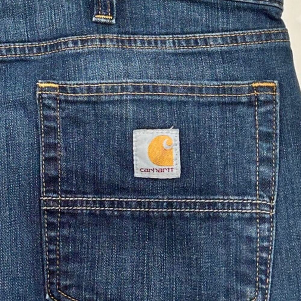 Carhartt Rugged Flex Straight Fit Jeans 42x30 Mens Dark Wash - Picture 4 of 9